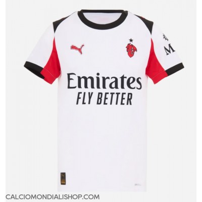 Maglie da calcio AC Milan Pervis Estupinan #2 Seconda Maglia Femminile 2025-26 Manica Corta Maglie da calcio AC Milan Pervis Estupinan #2 Seconda Maglia Femminile 2025-26 Manica Corta
